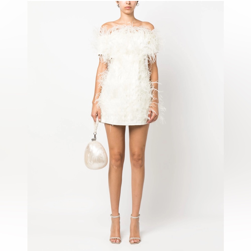 Cult Gaia Yolanda feather mini dress NWT size S